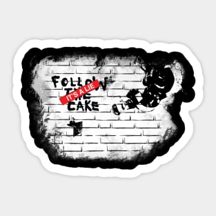 Follow The Cake Sticker